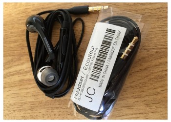 gs samsung universal 3 5mm stereo headset w mic control black 1